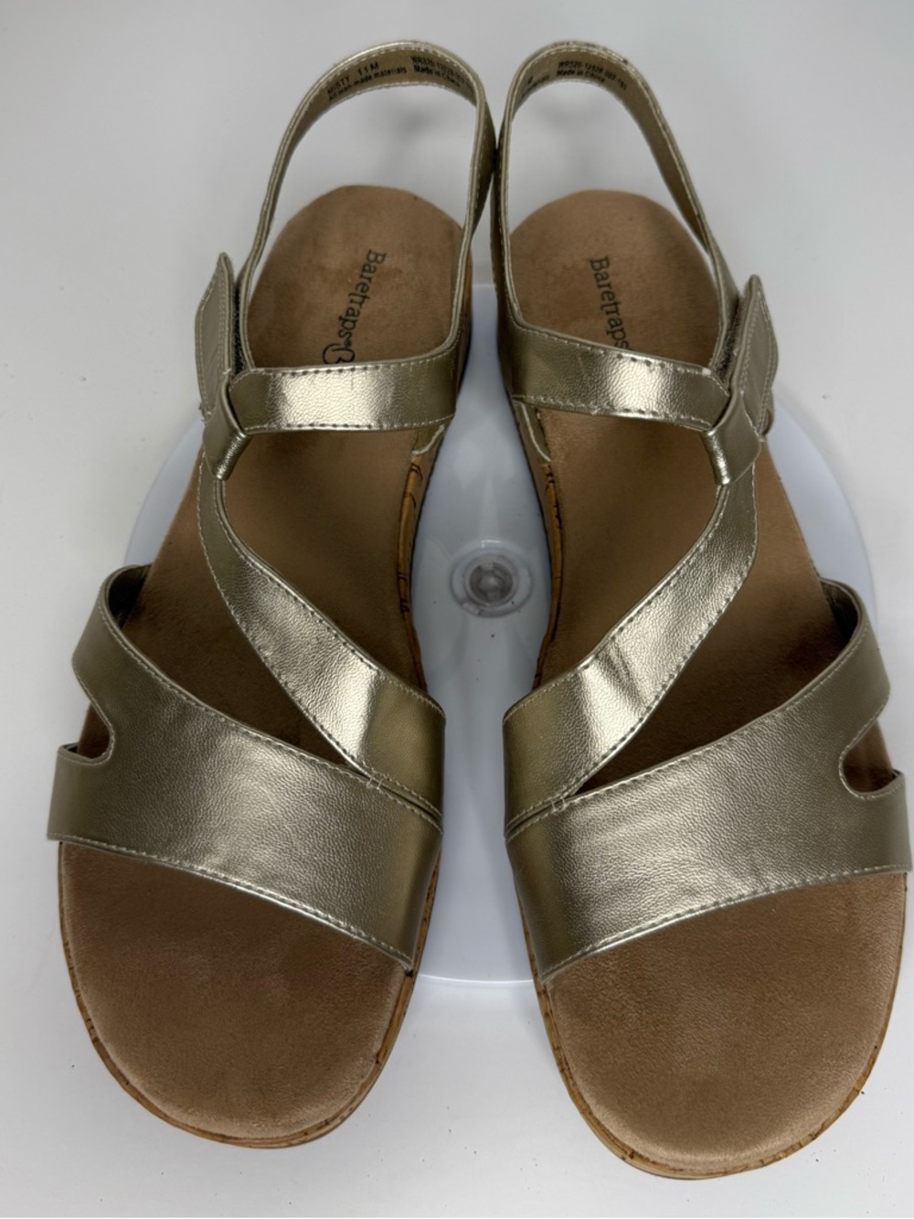 BareTraps Misty Sandal Gold/Cork Women’s Sz 11